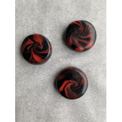 3er Set Magnete in Schwarz und Rot