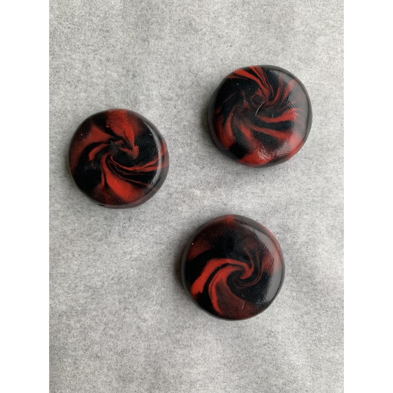 3er Set Magnete in Schwarz und Rot