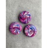 3er Set Magnete in Magenta, Blau und Weiss