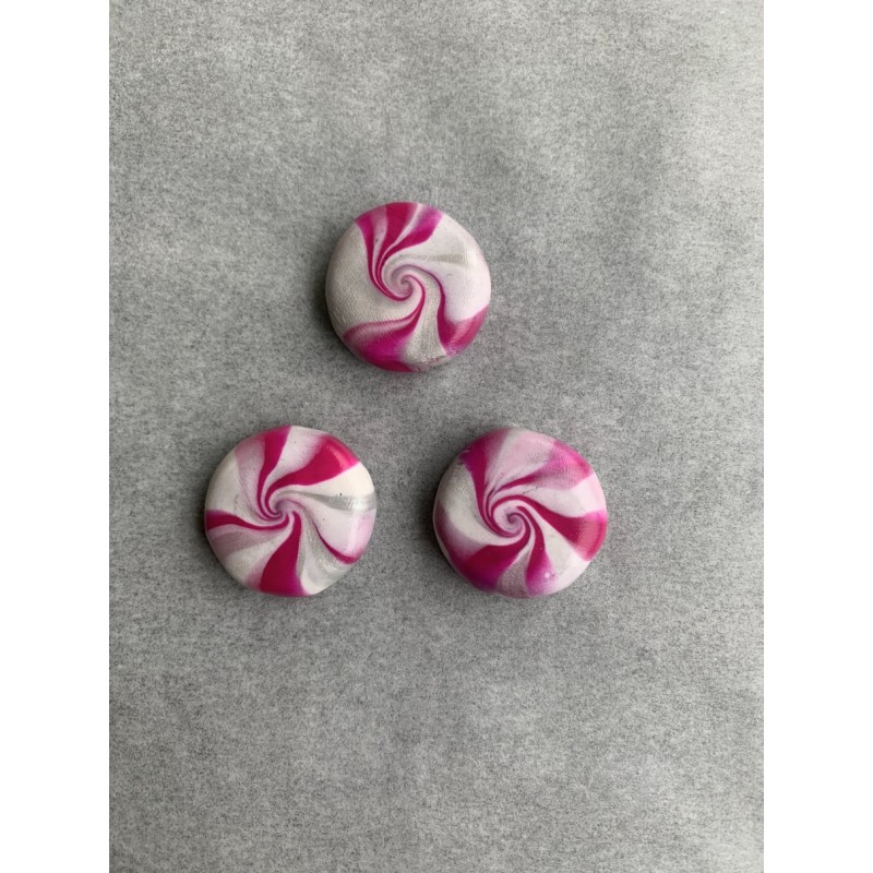 3er Set Magnete in Magenta, Weiss und Silber