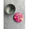 Dose mit Deckel in Magenta und Champagner