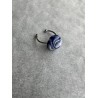 Runder Fingerring in Marine, Weiss und Lavendel