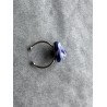 Runder Fingerring in Marine, Weiss und Lavendel