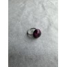 Runder Fingerring in Schwarz und Magenta