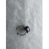 Ovaler Fingerring in Schwarz, Weiss und Violett-Glitzer