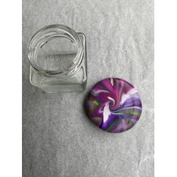 Gläschen Quadratisch mit Deckel in Magenta, Violett, Weiss und Saftgrün