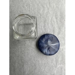 Gläschen Quadratisch in Marine und Silbermetallic