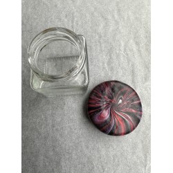 Gläschen Quadratisch in Schwarz, Rot, Violett-Glitzer und Weiss