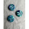 3er Set Magnete in Smaragd, Weiss, Violett und Marine