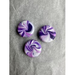 3er Set Magnete in Violett, Weiss, Lavendel und Rosametallic