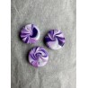3er Set Magnete in Violett, Weiss, Lavendel und Rosametallic