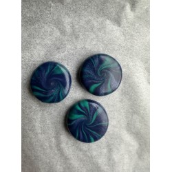 3er Set Magnete in Marine, Smaragd und Babyblaumetallic