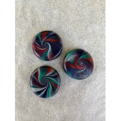 3er Set Magnete in Marine, Rot, Smaragd und Silbermetallic