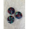 3er Set Magnete in Marine, Rot, Smaragd und Silbermetallic