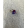 Runder Fingerring in Marine, Rot und Weiss