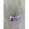 Ohrringe in Violett und Weiss