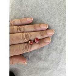 Kleine Ohrstecker in Rot, Champagner, Goldmetallic und Violett