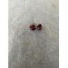 Kleine Ohrstecker in Schwarz, Rot, Weiss und Violett-Glitzer