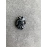 Ovaler Anhänger in Silber und Schwarz