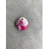 Anhänger Magenta, Weiss und Silber